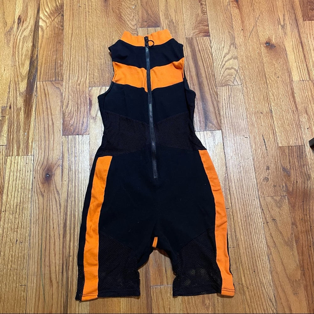 Orange/Black Jumpsuit